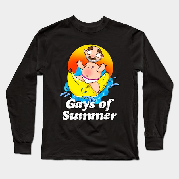 Gays of Summer Banana Long Sleeve T-Shirt by LoveBurty